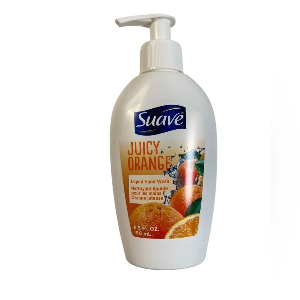 NEW SUAVE Juicy Orange Liquid Hand Soap Pump. Bottle - Pack of 3 - 6.5 FL OZ